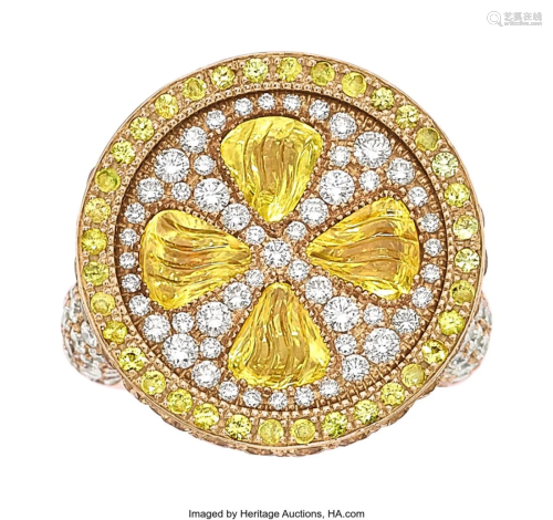 55020: de Grisogono Diamond, Multi-Stone, Gold Ring S