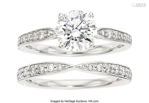 55045: Tiffany & Co. Diamond, Platinum Ring Set Stones