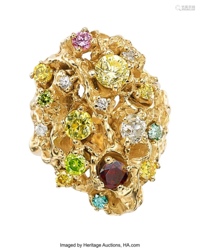 55063: Arthur King Diamond, Colored Diamond, Gold Ring
