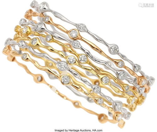 55087: Assil Diamond, Gold Bracelets Stones: Full-cut