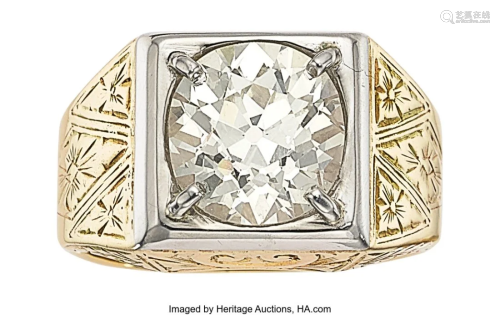 55106: Diamond, Gold Ring Stones: Mine-cut diamond we