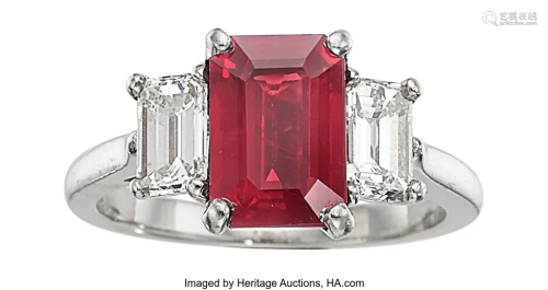 55109: Ruby, Diamond, Platinum Ring Stones: Emerald-c