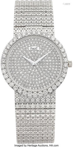 55112: Piaget Diamond, White Gold Watch Case: 32 mm,