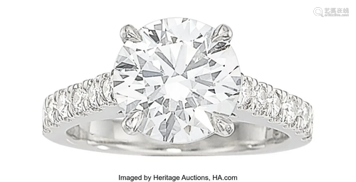 55114: Diamond, Platinum Ring, GIA Type IIa Stones: Ro