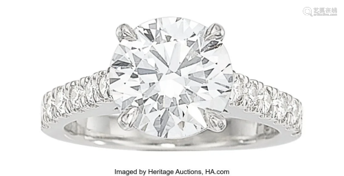 55114: Diamond, Platinum Ring, GIA Type IIa Stones: Ro