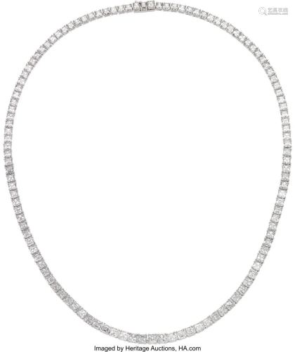 55116: Diamond, Platinum Necklace Stones: Asscher-cut