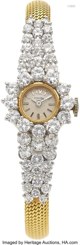 55129: Blancpain Diamond, Platinum, Gold Watch Case: