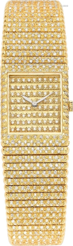 55134: Piaget Diamond, Gold Watch Case: 20 x 20 mm, s