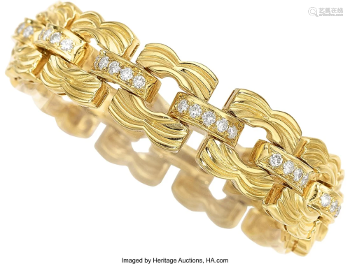 55139: Élan Diamond, Gold Bracelet Stones: Full-cut