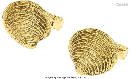 55158: Tiffany & Co. Gold Cuff Links Metal: 18k gold