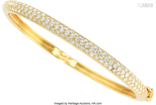 55166: Van Cleef & Arpels Diamond, Gold Bracelet Ston