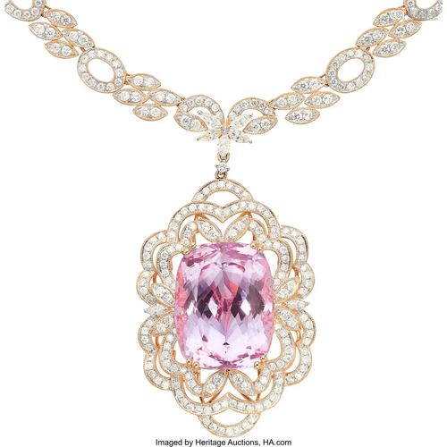 55176: Michael Christoff Kunzite, Diamond, Rose Gold N