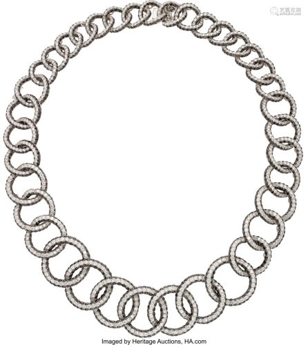 55178: Diamond, Colored Diamond, White Gold Necklace