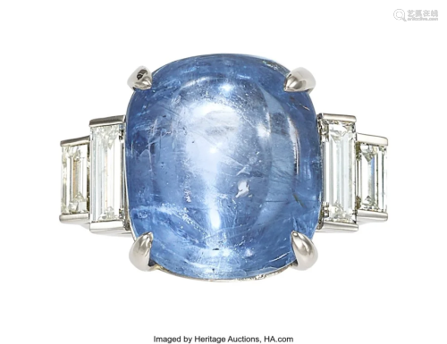 55205: Bvlgari Ceylon Sapphire, Diamond, Platinum Ring