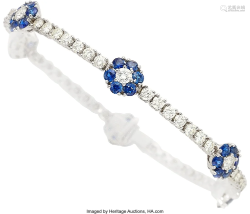 55254: Van Cleef & Arpels Diamond, Sapphire, White Gol