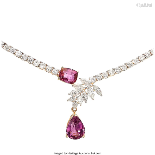 55259: Michael Christoff Pink Sapphire, Diamond, Rose