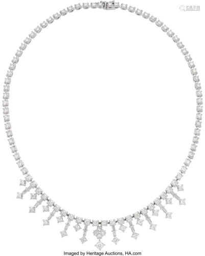 55262: Roberto Coin Diamond, White Gold Necklace Ston