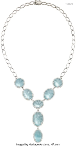 55265: Michael Christoff Aquamarine, Diamond, White Go