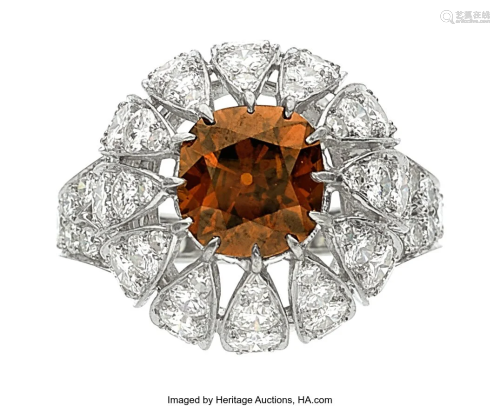 55278: Fancy Deep Brownish Orange Diamond, Diamond, Pl