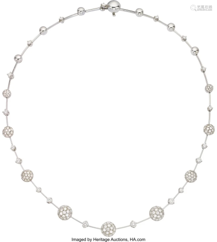 55286: Stefan Hafner Diamond, White Gold Necklace St