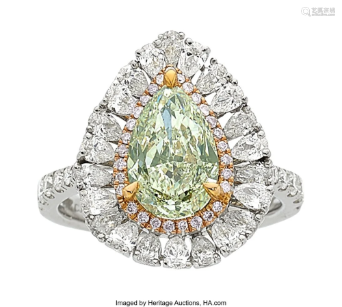 55304: Fancy Light Greenish Yellow Diamond, Diamond, C