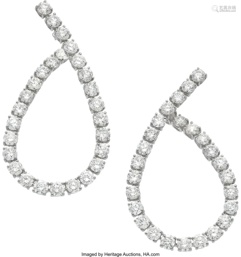 55305: Diamond, White Gold Earrings Stones: Full-cut