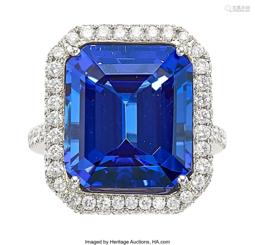 55316: Tanzanite, Diamond, Gold Ring Stones: Emerald-