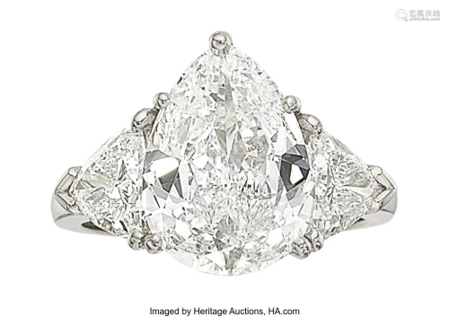 55319: Cartier Diamond, Platinum Ring Stones: Pear-sh