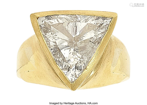 55356: Diamond, Gold Ring Stones: Triangular-cut diam