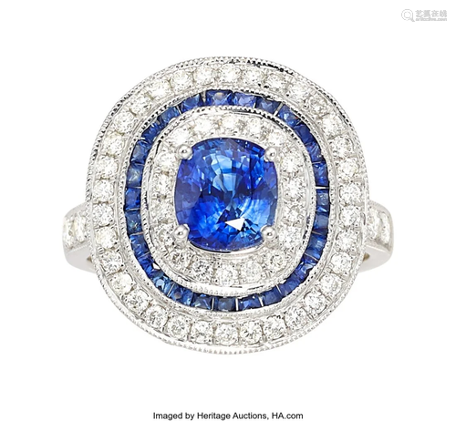 55366: Michael Christoff Sapphire, Diamond, White Gold