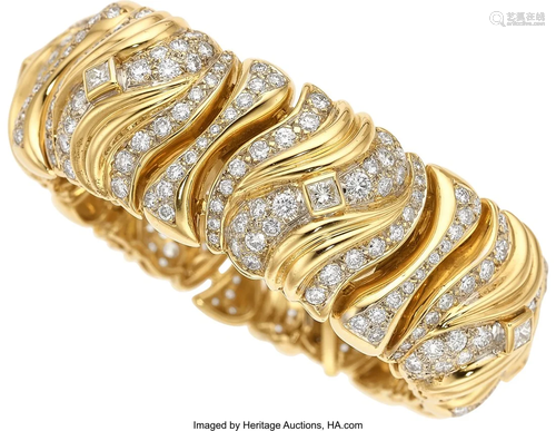 55375: Élan Diamond, Gold Bracelet Stones: Full-cut