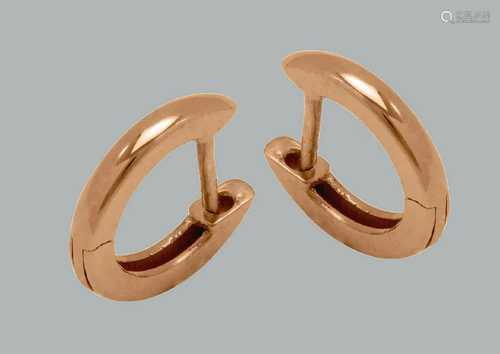 NEW 14K ROSE GOLD LADIES GIRLS HUGGIE HOOP EARRINGS