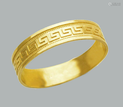 NEW 14K YELLOW GOLD LADIES RING BAND FILIGREE GREEK KEY