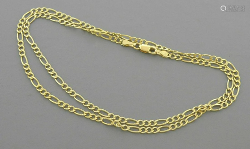 NEW 14K YELLOW GOLD FIGARO FLORENTINE CHAIN NECKLACE