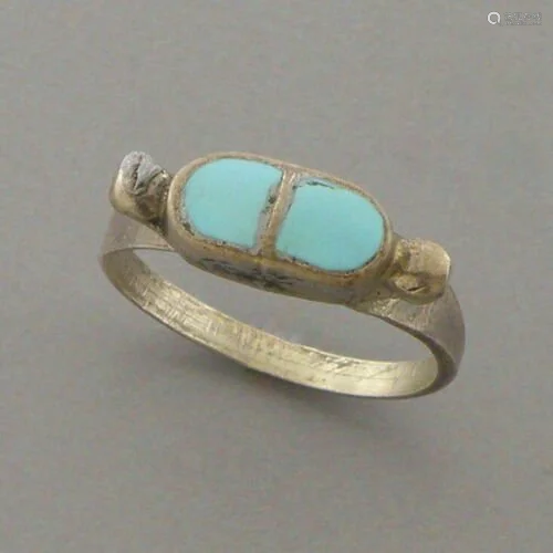 VINTAGE BEAUTIFUL NAVAJO STERLING SILVER INLAY TURQUOISE RIN...