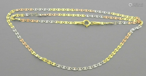 14K TRI COLOR GOLD GUCCI STAR CHAIN NECKLACE