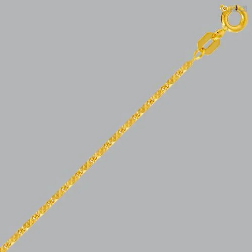 NEW 14K YELLOW GOLD DISCO SNAIL CHAIN NECKLACE