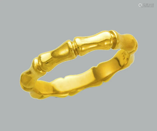 NEW 14K YELLOW GOLD LADIES RING BAND BAMBOO