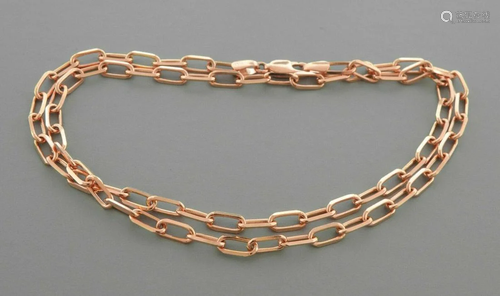 14K ROSE GOLD OVAL LINK CHAIN NECKLACE 3.5mm - 20"