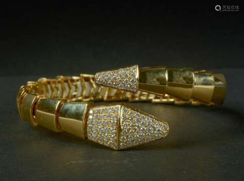 Joaillerie Bracelet en or jaune 18 carats en forme de "...