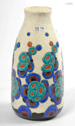 Faiences CATTEAU Charles (1880 - 1966) Vase en faïence polyc...