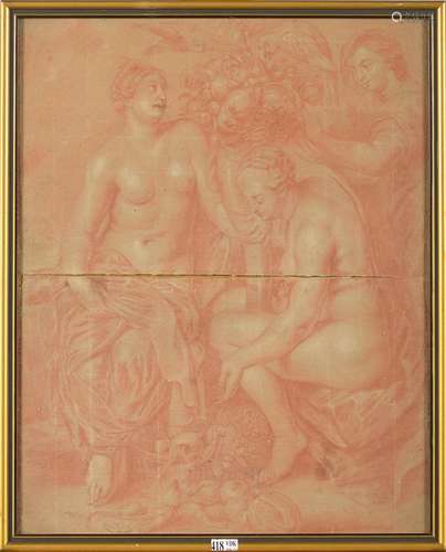 Dessins RUBENS Pierre Paul (1577 - 1640) "Cérès et deux...