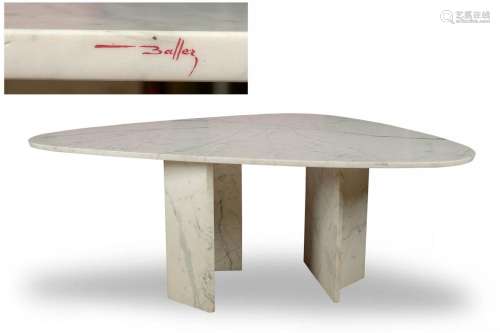 Design XXème siècle BALLEZ Willy (XXème) Importante table de...