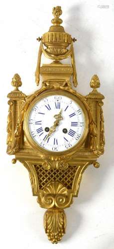 Horlogerie Cartel d'applique de style Louis XVI en bronz...