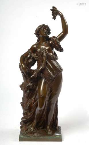 Sculptures CLODION (1738 - 1814) "Bacchante" en br...