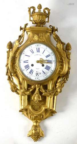 Horlogerie Grand cartel d'applique de style Louis XVI en...
