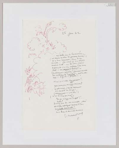 Pierre COMBET-DESCOMBES (1885-1966)Lettre autographe adressé...