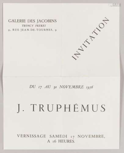 D'après Jacques TRUPHEMUS (1922-2017)Invitation illustré...