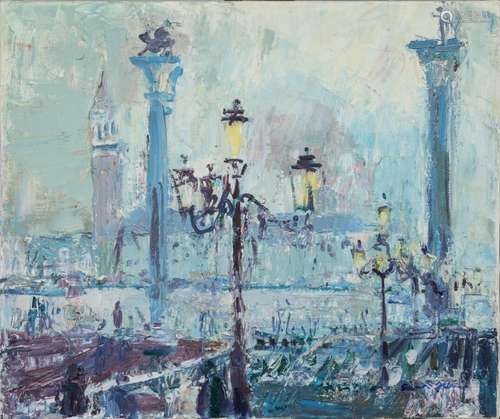 Marcel SAINT-JEAN (1914-1994)Venise.Huile sur toile.Signé en...