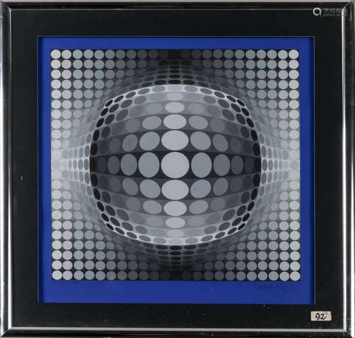 Victor VASARELY (1906-1997)Sol-Ut.Sérigraphie sur papier.Sig...